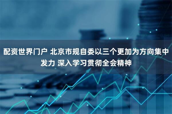 配资世界门户 北京市规自委以三个更加为方向集中发力 深入学习贯彻全会精神