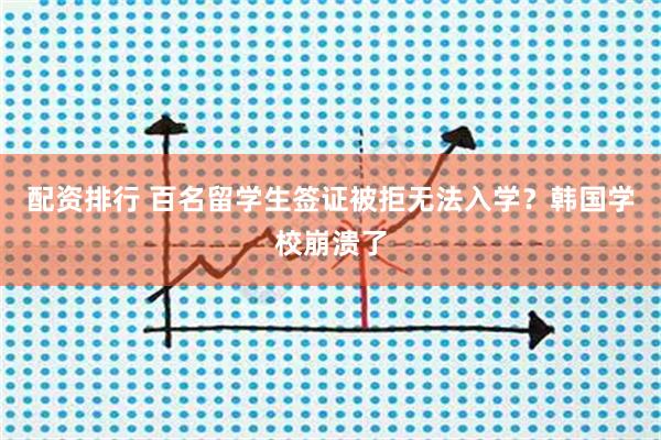 配资排行 百名留学生签证被拒无法入学？韩国学校崩溃了