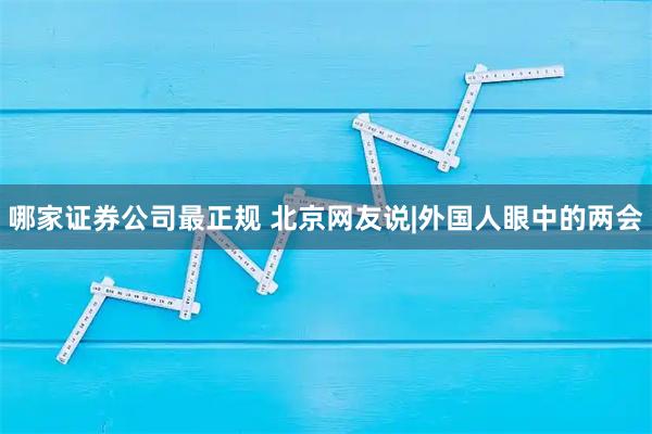 哪家证券公司最正规 北京网友说|外国人眼中的两会